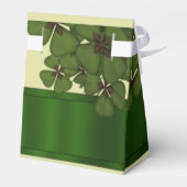 Ierse Groene shamrock bruiloft Bedankdoosjes (Achterkant)