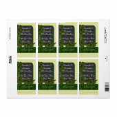 Ierse groene shamrock bruiloft wijn fles etiket (Full Sheet)