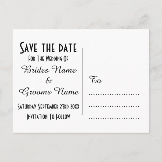 Ierse groene shamrock save the date aankondigingskaart (Achterkant)