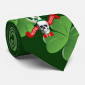 Ierse groene shamrock stropdas (Opgerold)