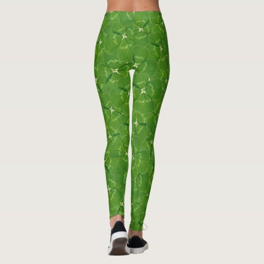 Ierse groene shamrocks leggings (Achterkant)