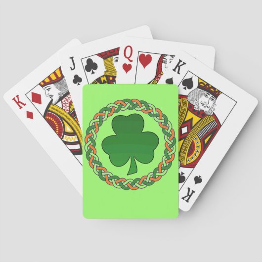 Ierse groene spaanders voor celshamrock speelkaarten (Achterkant)