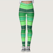 Ierse groene streep patroon St Patrick's Day Leggings (Voorkant)