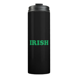 Ierse groene zwarte moderne Saint Patrick's Day Thermosbeker