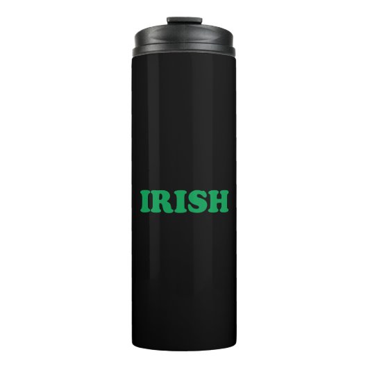 Ierse groene zwarte moderne Saint Patrick's Day Thermosbeker (Voorkant)