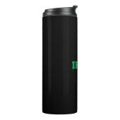 Ierse groene zwarte moderne Saint Patrick's Day Thermosbeker (Gedraaid links)