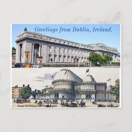 Ierse groeten - nationale concertzaal Dublin Briefkaart (Voorkant)