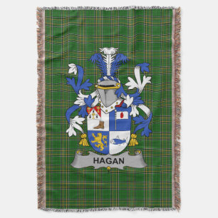  Ierse Hagan of O_Hagan Wapen van Familie Crest  Deken
