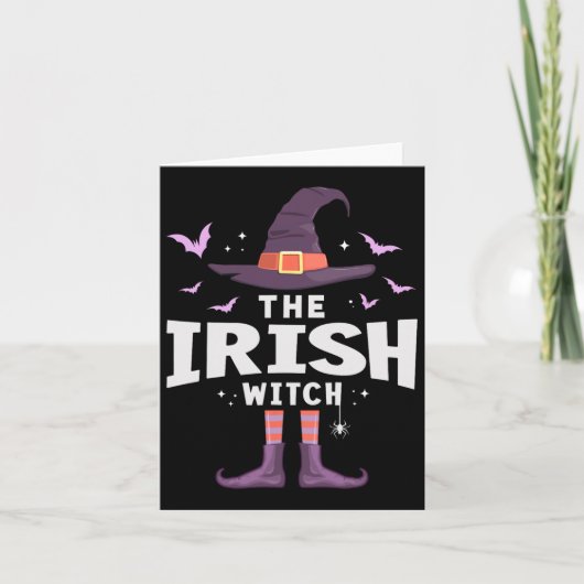 Ierse Halloween Witch Matching Kostuum Kaart (Voorkant)