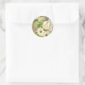 Ierse Happy St. Patrick's Day Witte Bloemen Ronde Sticker (Tas)