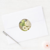 Ierse Happy St. Patrick's Day Witte Bloemen Ronde Sticker (Envelop)