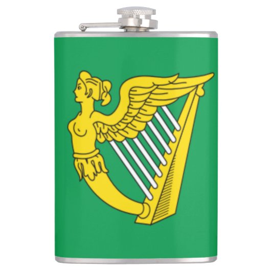 Ierse Harp Confederatie van Ierland Vlag Heupfles (Voorkant)