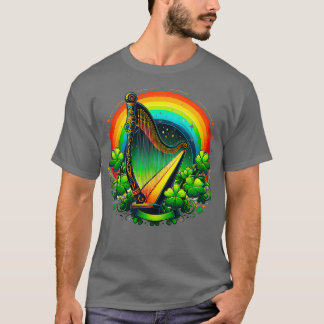 Ierse harp heraldiek viert St Patrick's T-shirt