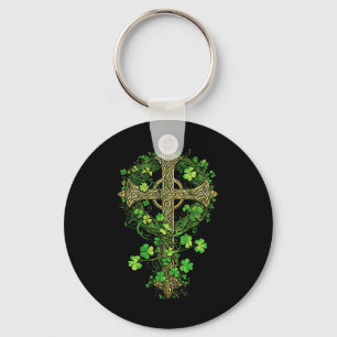 Ierse Harp Keltisch Kruisknoop Klaver St Shamrock Sleutelhanger