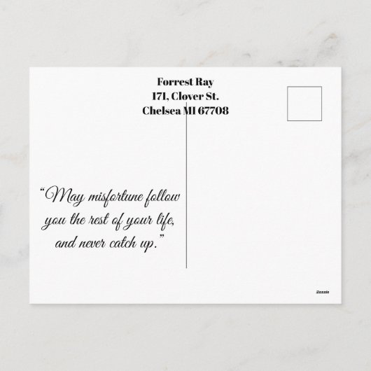  Ierse Harp Saint Patrick's Day Leprechaun Feestdagenkaart (Achterkant)