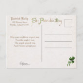 Ierse Harp St. Patrick's Day Briefkaart (Achterkant)