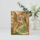 Ierse harp St. Patrick's Day Briefkaart (Staand voorkant)