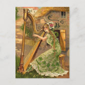 Ierse harp St. Patrick's Day Briefkaart (Voorkant)