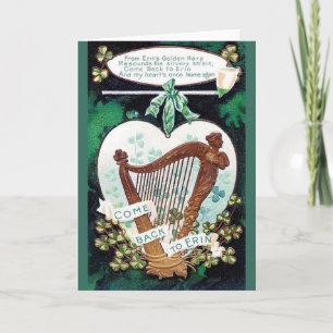 Ierse Harp St. Patrick's Day Card Kaart