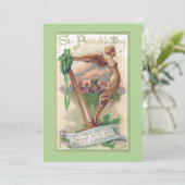 Ierse harp St. Patrick's Day Kaart (Staand voorkant)