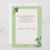 Ierse harp St. Patrick's Day Kaart (Achterkant)