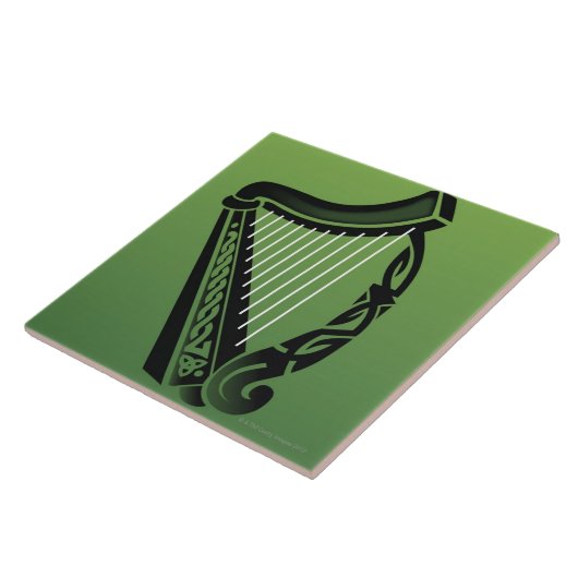 Ierse harp tegeltje (Zijkant)