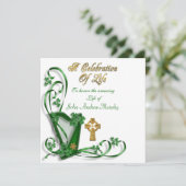 Ierse harp "Viering van het leven" Kaart (Staand voorkant)