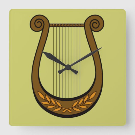 Ierse Harp Vierkante Klok (Voorkant)