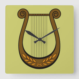 Ierse Harp Vierkante Klok