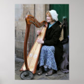 Ierse Harpist Poster (Voorkant)