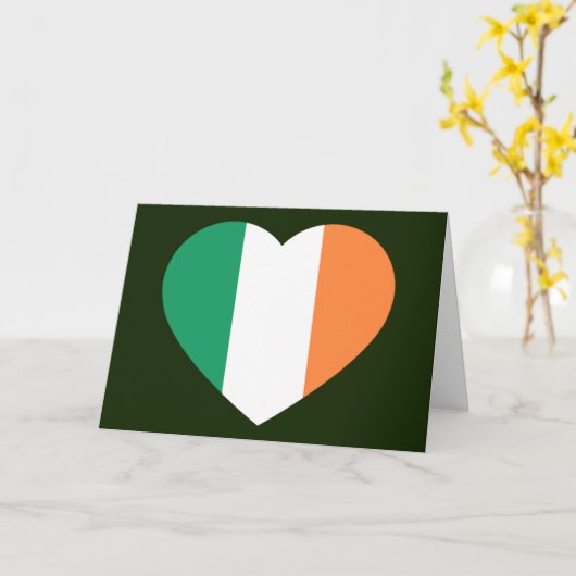 Ierse Heartflag gcnt Kaart (Gele Bloem)