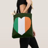 Ierse Heartflag stcnt Tote Bag (Dichtbij)