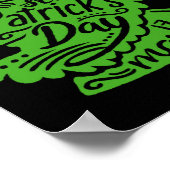Ierse heilige St. Patrick's Day D en drank  Poster (Hoek)