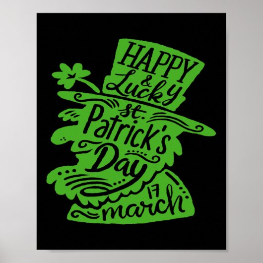 Ierse heilige St. Patrick's Day D en drank  Poster (Voorkant)