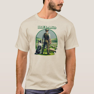 Ierse herder met Border Collie T-shirt