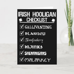 Ierse Herries Checklist Shenanigan Onzin St. Pa Kaart