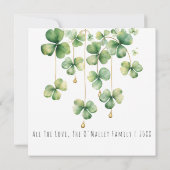 Ierse hoge hoed en gouden munten kaart (Achterkant)