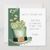 Ierse hoge hoed en gouden munten kaart (Voorkant)