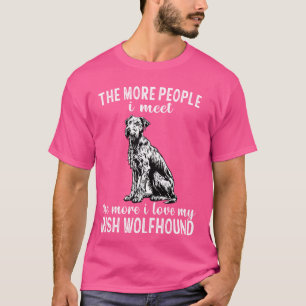 Ierse hond Meer mensen die ik ontmoet hoe meer ik  T-shirt