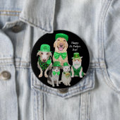 Ierse honden en katten St. Patrick's Day Ronde Button 4,0 Cm (In situ)