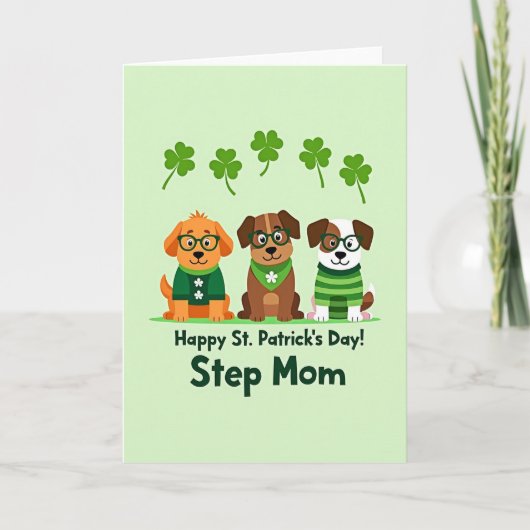 Ierse honden stiefmoeder St. Patrick kaart (Voorkant)