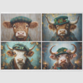 Ierse Hoogland Rundvee Collage Decoupage Tissuepapier (Voorkant)