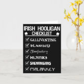 Ierse Hooligan Checklist Shenanigan Malarkey St Pa Kaart (Gele Bloem)
