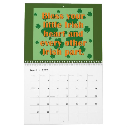 Ierse Humor & Pride Kalender (Mar 2026)