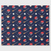 Ierse Hurling Helmen en Hurleys Patroon Cadeaupapier (Vlak)