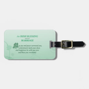 Ierse huwelijksfelicitaties zegen bagagelabel
