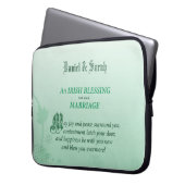 Ierse huwelijksfelicitaties zegen laptop sleeve (Voorkant Links)