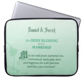 Ierse huwelijksfelicitaties zegen laptop sleeve (Voorkant)