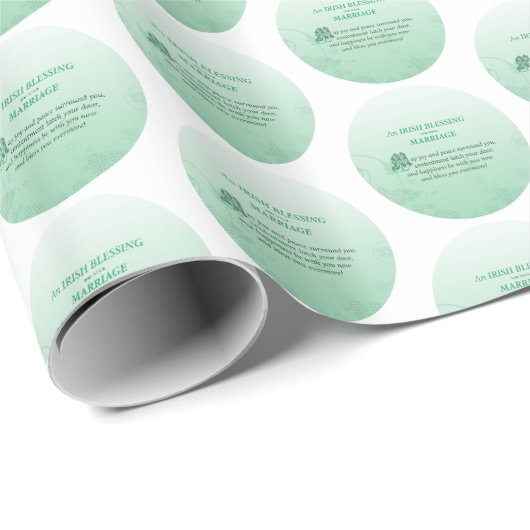 Ierse huwelijksgelukwensen zegen cadeaupapier (Rol Hoek)