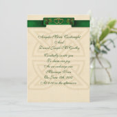 Ierse huwelijksuitnodiging kaart (Staand voorkant)